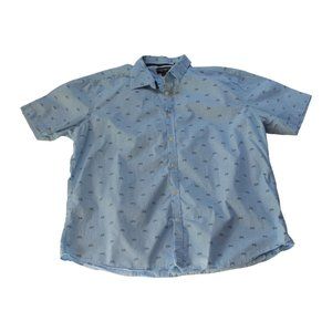 Men's J Maverick NY XL Men's Dress Shirt Blue Bicycles